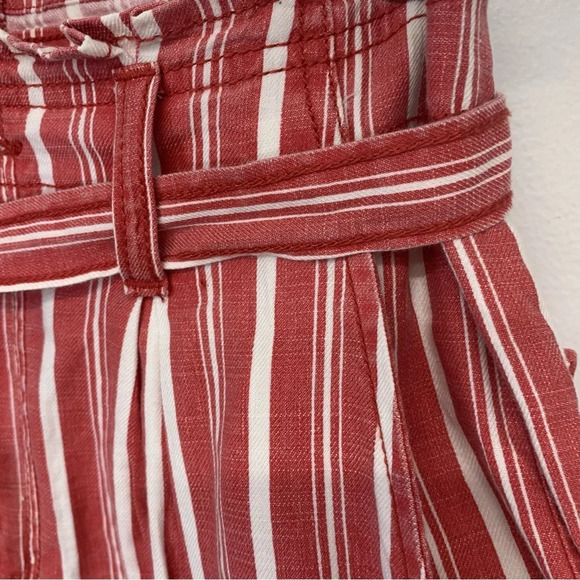 American Eagle Shorts Woman 6  Linen Blend Paper Bag Belted Pockets - Picture 3 of 11